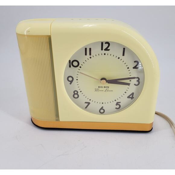 Big Ben Moon Beam Alarm Clock FLASHING LIGHT DIAL LIGHT Restored - Picture 1 of 8